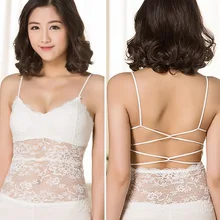 Женская кружевная Цветочная ТРУБА Топ Bralette назад выдалбливают майки Топ Кружева Cami сексуальный топ