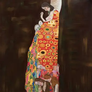 

High quality Oil painting Canvas Reproductions Hope II (Full View) by Gustav Klimt Painting hand painted