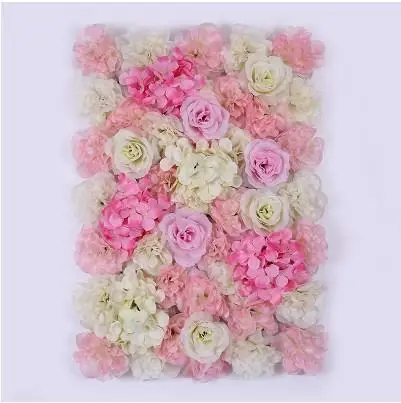 2,4 м X 2,4 м романтическая искусственная Роза стена из гортензий с подставкой черная железная сложенная труба рамка с цветами для свадебной вечеринки декор - Цвет: flowerwall and stand