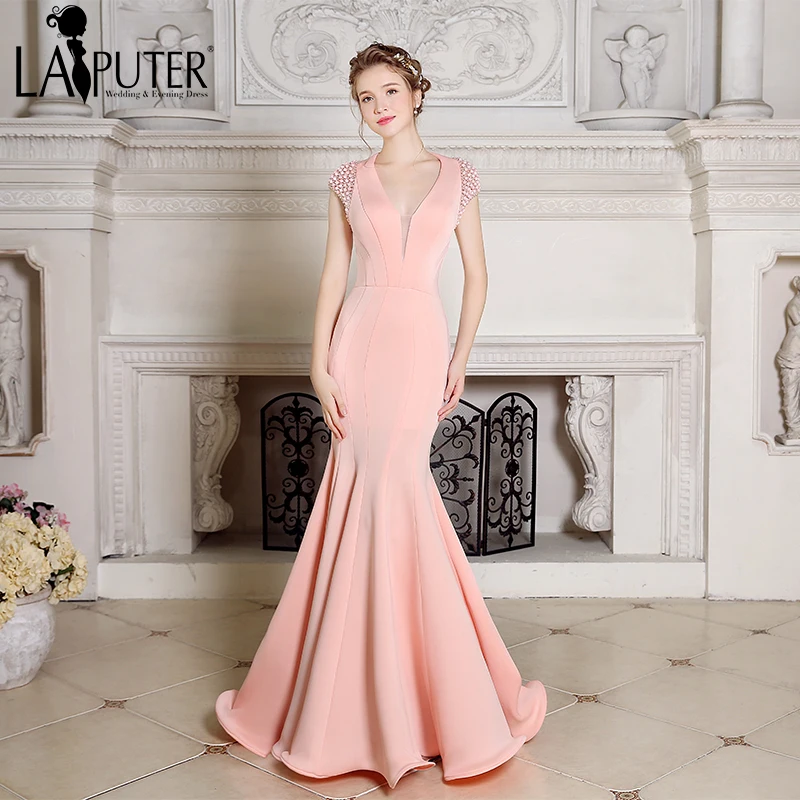 peach elegant dresses