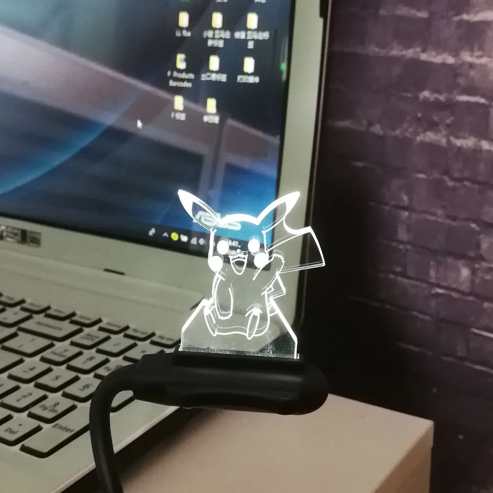  Pokemon Go Action Figure 3D RGB Lamp Pikachu Eevee Turtle Bird Fire Dragon Pokeball Ball Bulbasaur  - 32824780920