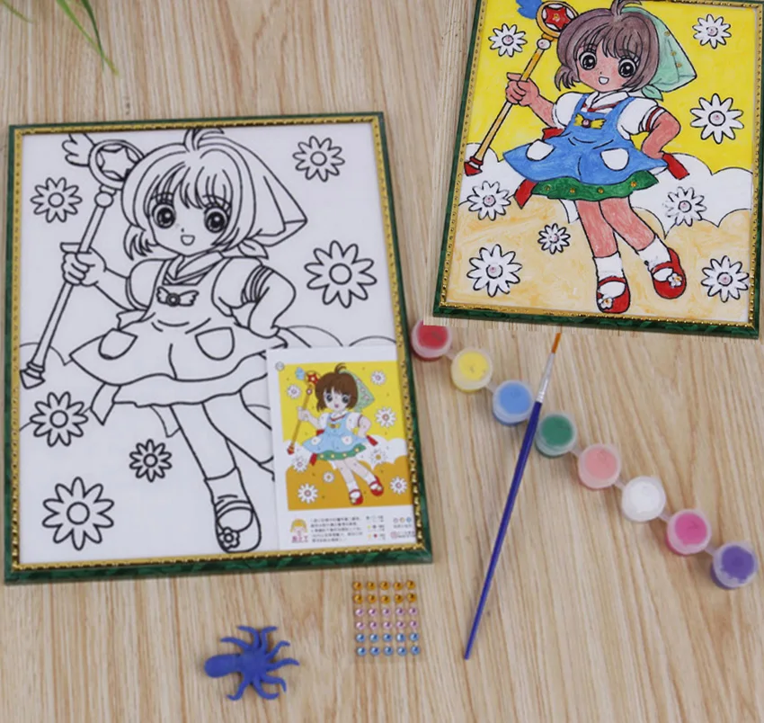 children kids drawing toys sand painting watercolour anime diy crafts art doodle pad painting card preschool - Preschool Painting Games children kids drawing toys sand painting watercolour anime diy crafts art doodle pad painting card preschool - Preschool Painting Games
