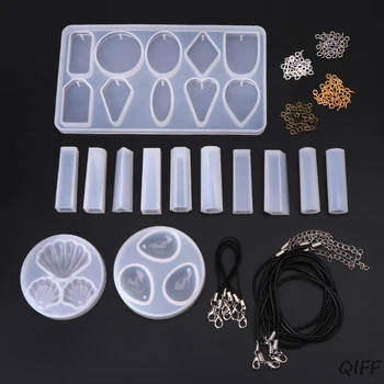 

Crafts Epoxy Mould Pendant Chain Jewelry Shell Water Drop Shape Making Model DIY Mold Parts Set Decoration