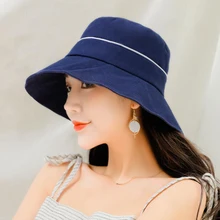 BINGYUANHAOXUAN новые женские хлопковые Панамы летняя одежда шляпы от солнца с плоским верхом однотонные шляпы