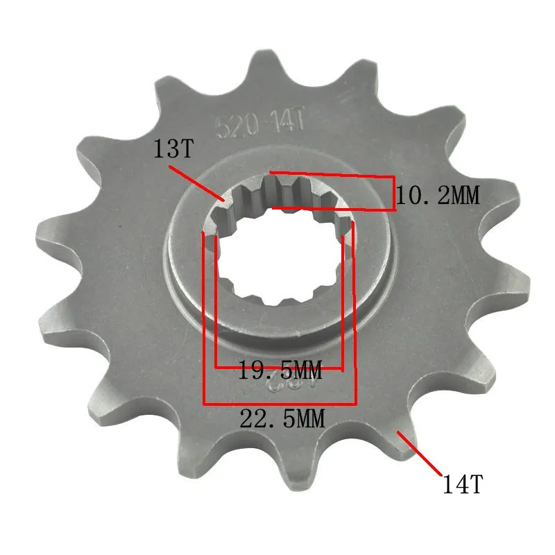 

LOPOR 520-14T Motorcycle Front Sprocket For Suzuki DR350 SK42B 1990-1993 SG350 1991 1992 DR-Z400 2000-2007 DRZ 400 NEW