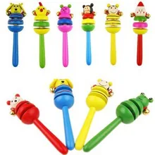 Новые 5 шт/Партия Детские погремушки колокольчики животных Детские деревянные игрушки хороший подарок(0-12 месяцев