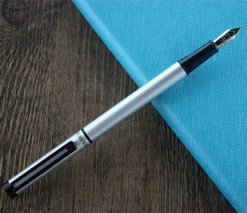 

NEW Brand Noble ink pen & Silver Stainless Fountain Pen Hot Sale Nib Gift High Quality ink Refill /pencil bag select