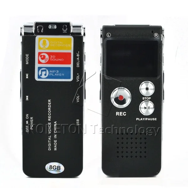 

kebidumei 2018 Mini USB Flash Pen Recorder Disk Drive 8GB Digital Audio Voice Recorder 650Hr Dictaphone 3D Stereo MP3 Player