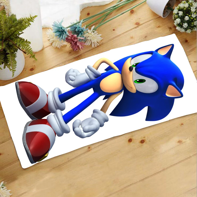 Oct. Домашний текстиль Sonic The Hedgehog 71*32 см Микрофибра Ткань полотенце для рук с мультяшном принтом подарок#40357