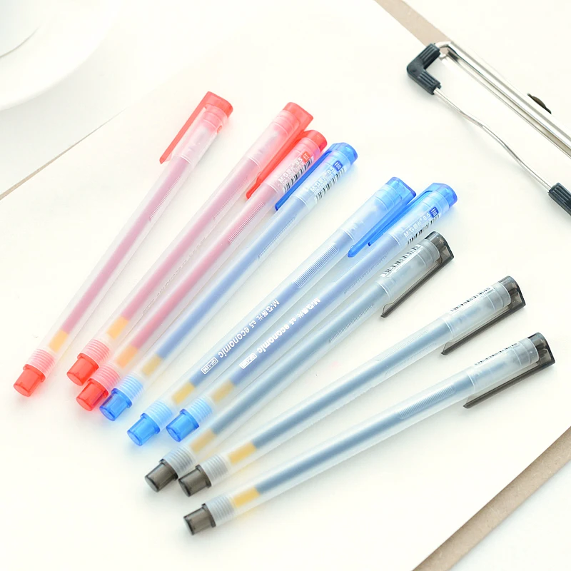 12pcs/lot Sign pen 0.5mm Gel Ink pen Children 's school office