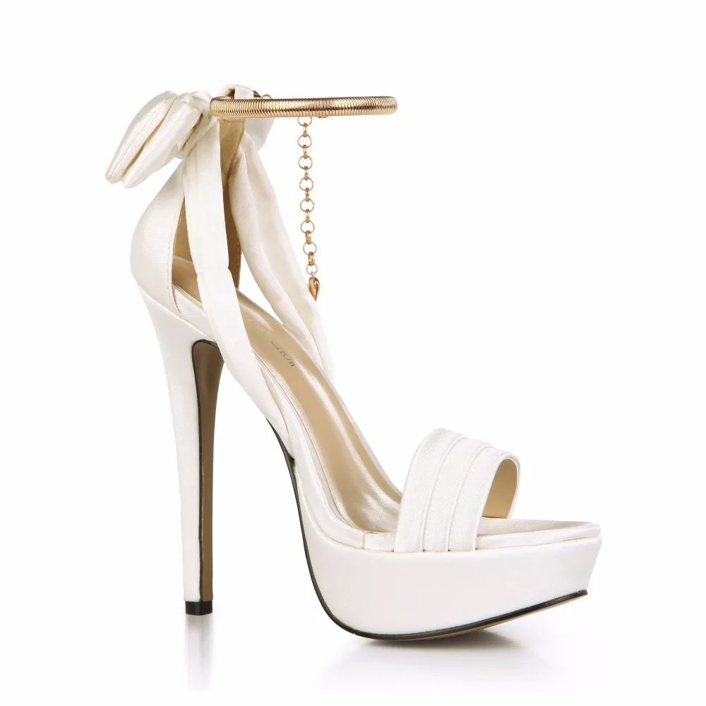 

Women ankle wrap buckle Platform high heel shoes wedding shoes for women dress evening prom wine party sexy sandals 3463SL-f9