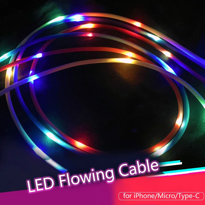 

Led Luminous Charging Cable USB C Usbc Kabel for Xiaomi Redmi Note 7 Note 6 Pro Samsung Galaxy A8s S8 USB Phone Charger Cable