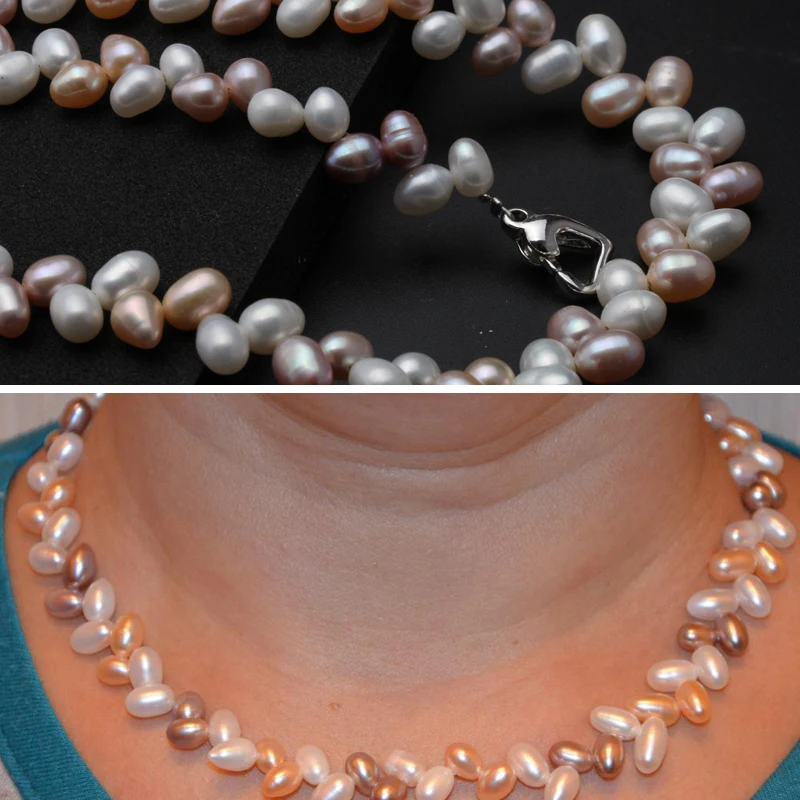 YouNoble ожерелье из настоящего пресноводного жемчуга, настоящее свадебное жемчужное ожерелье для женщин, подарок на день рождения матери
