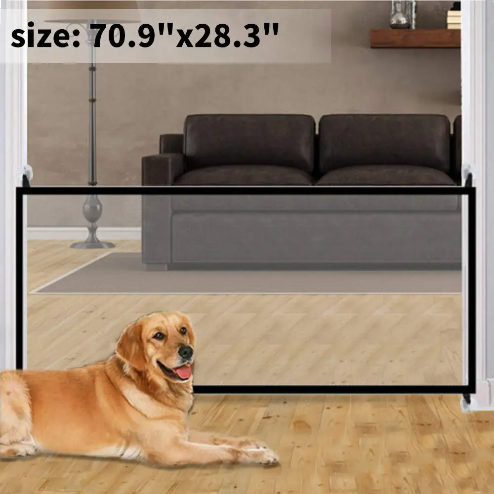 

Magic Gate Portable Folding Pet Gate Mesh Magic Gate for Dogs Baby Safety Fence mesh gate Isolated Gauze Indoor and Outdoor Safe