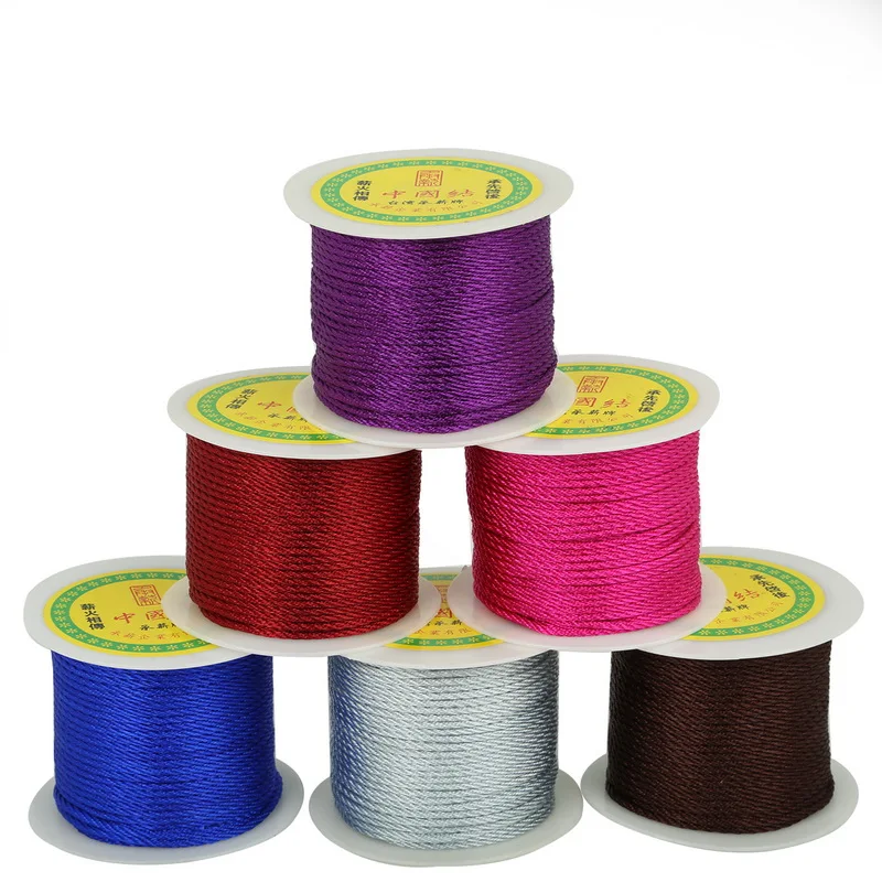 

Factory Price 49yard/roll 2mm Macrame Rope Nylon Cord Chinese Knot Rattail Braided String Thread for Jewelry & Craft Making