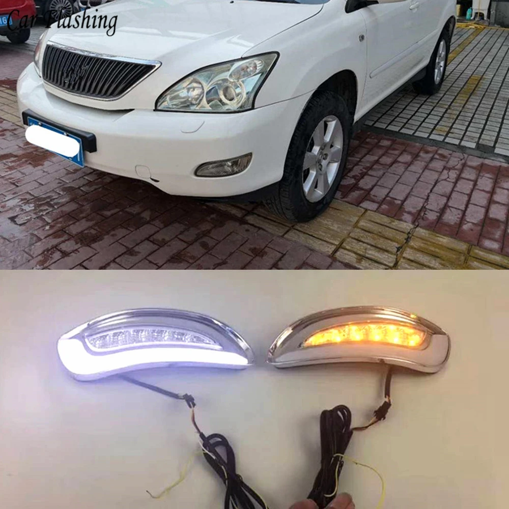 

Car flashing 2Pcs For Lexus RX330 RX350 2003 2004 2005 2006 2007 2008 2009 LED Daytime Running Lights DRL Turn Signal Lamp