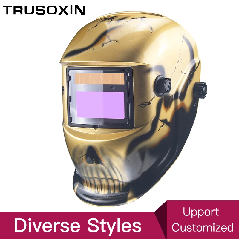 Solar Auto Darkening Electric Wlding Mask/Helmet/Welder Cap/Welding Lens/Eyes Mask for Welding Machine and Plasma Cutting Tool - Цвет: Yellow Caribou