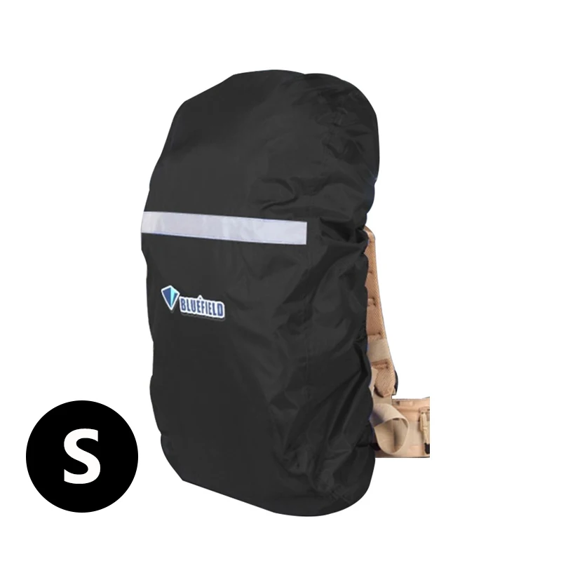 BlueField наружная сумка, рюкзак, дождевик, рюкзак, дождевик, водонепроницаемый, со светоотражающей полоской, для походов, кемпинга, путешествий, 15-75L - Цвет: Black S