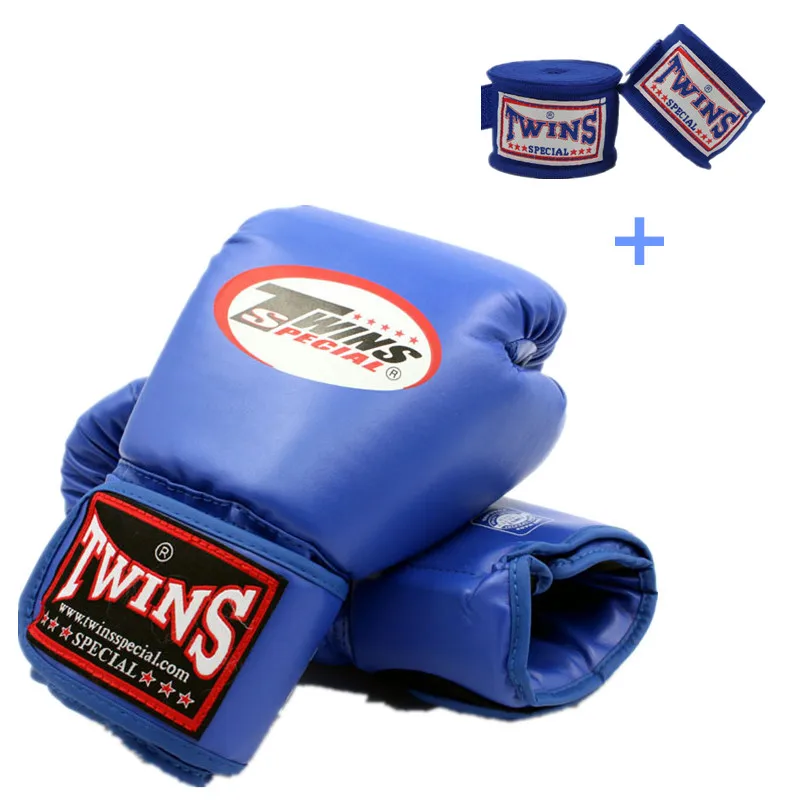 

8-14 oz Boxing Gloves & Hand Wraps PU Leather Muay Thai Guantes De Boxeo mma Sandbag Training Glove For Men Women Kids 5 Colors