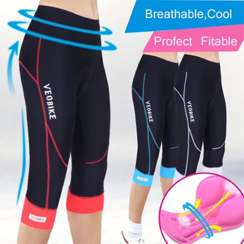 Prix pour VEOBIKE Haut Grade Vélo Pantalons Serrés Gel Rembourré Vélo Vélo vtt Sport 3/4 Capri Pantalon Respirant À Séchage Rapide Shorts Pour femmes Prix pour VEOBIKE Haut Grade Vélo Pantalons Serrés Gel Rembourré Vélo Vélo vtt Sport 3/4 Capri Pantalon Respirant À Séchage Rapide Shorts Pour femmes