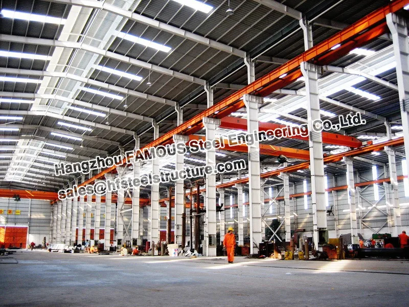 Широкое промышленное стальное освещение здания склад стальной конструкции