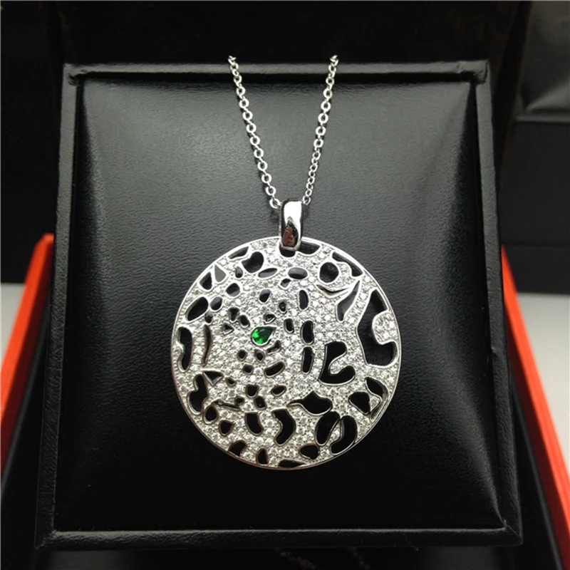 Женский комплект украшений из серебра 925 пробы с леопардовой головой|jewelry sets|jewelry