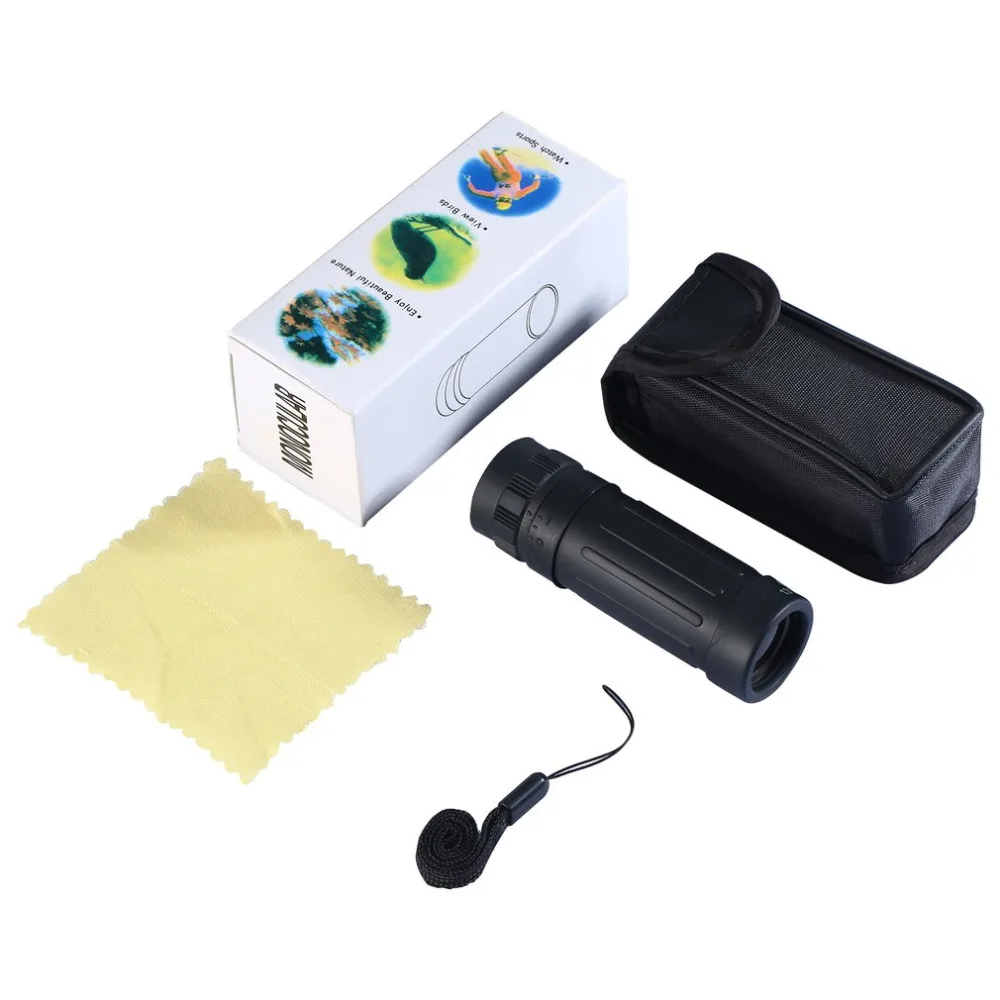 1 قطعة 8*21 سنتيمتر 8X تلسكوب نطاق جيب التخييم الصيد أحادي مناظير متعددة المغلفة عدسة Telescopio مجهر + القماش + الحقيبة