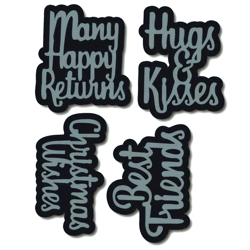 

Blessing greeting Word Border 123*100mm Metal Cutting Dies Scrapbooking Album DIY Card Craft Embossing Die Cuts New 2019 Arrival