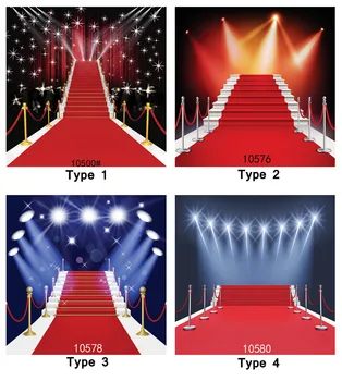 

Stage Lighting Party Red Carpet 8X8ft Photography Background Camera Fotografica Printd Cloth Photo Backdrops for Photo Studio
