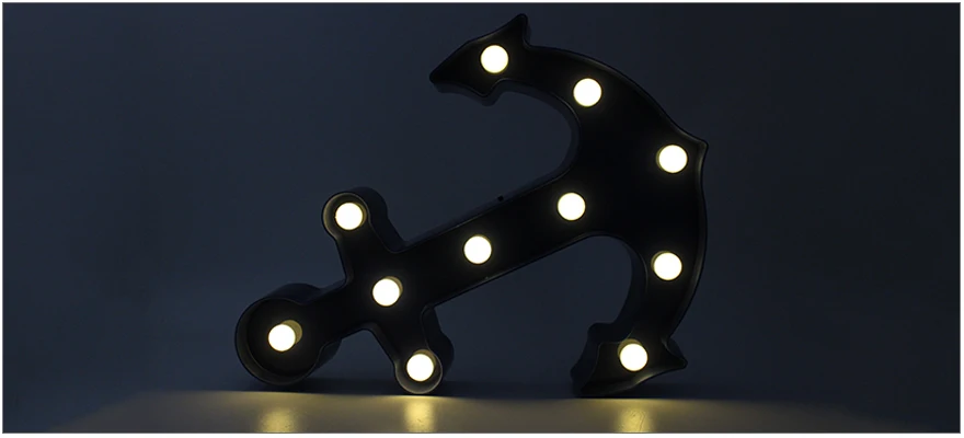 ZMISHIBO светодиодный ночник в форме якоря Темно-Синий Пиратский матросский для украшения комнаты лампа Косплей Реквизит детский подарок на день