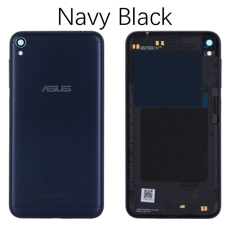 Задняя крышка для Asus Zenfone Live ZB501KL на батарею черный золотой - Цвет: Navy Black