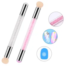 

1pc Sponge Silicone Stamp Brush Nail Art Pen Gradient Painting Stamping Double Head Manicure Uv Gel Polish DIY 2 Way Tool New