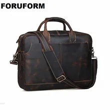 Бизнес Стиль 15,6 дюймов ноутбук мужская сумка качественная натуральная кожа сумка для мужчин многофункциональный портфель мужская сумка-мессенджер LI-642
