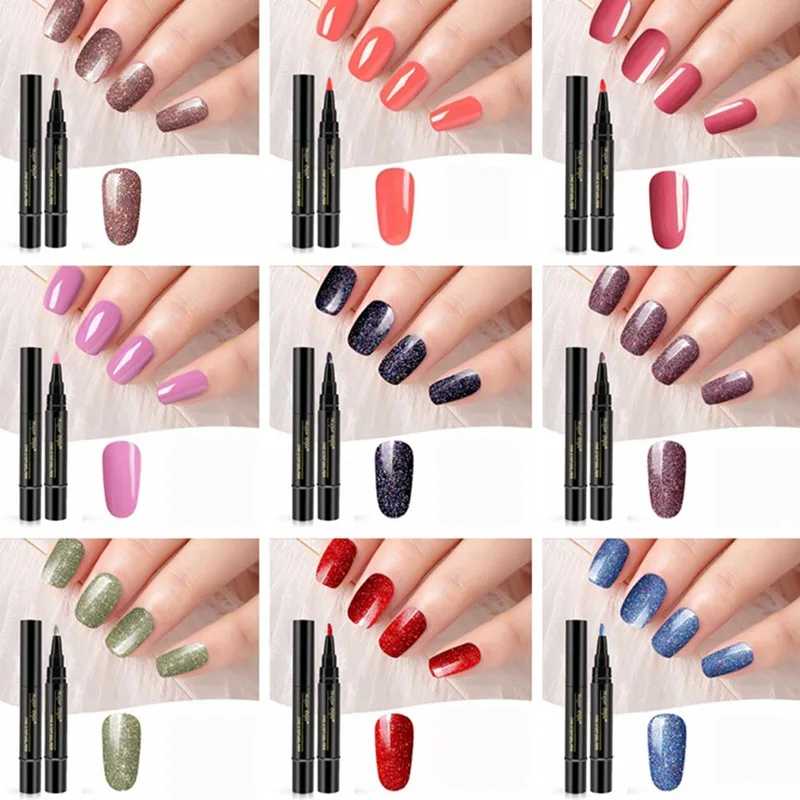 Новейший 3 в 1 гель для ногтей Блестящий одношаговый лак гибридный 24 цвета простой