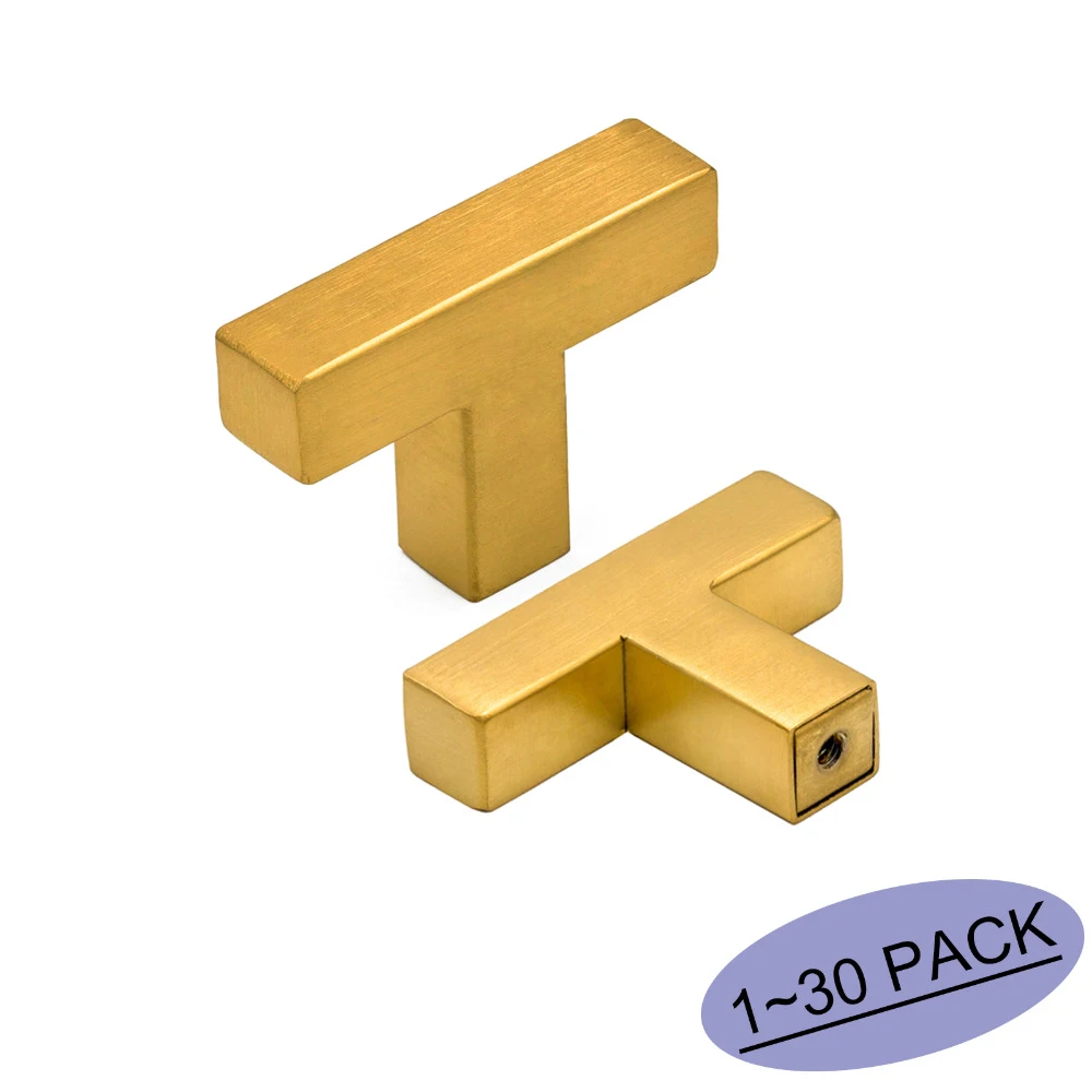 Gold Cabinet Drawer Knobs Stainless Steel Kitchen Bathroom Wine Cabinet Hardware Furniture Office Drawer Dresser Knobs 1~30Pack