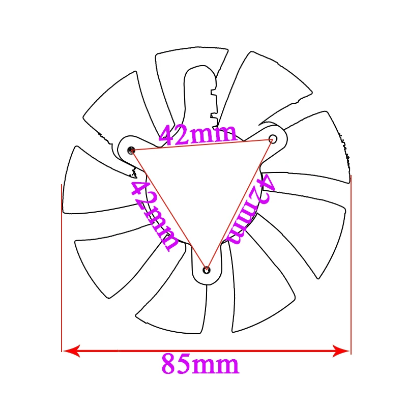 85 мм 4Pin кулер вентилятор Замена для ZOTAC GTX1060 6 ГБ GTX 1070 мини GTX 1050Ti видеокарта вентилятор охлаждения GFY09010E12SPA GA91S2H