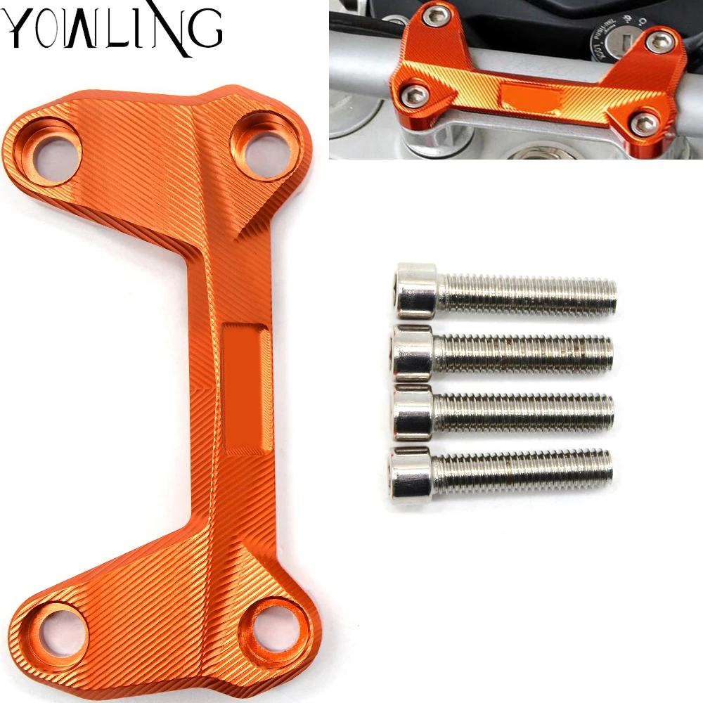 Orange Motorcycle 390 200 125 Handlebar Risers Mount Top Cover Clamp