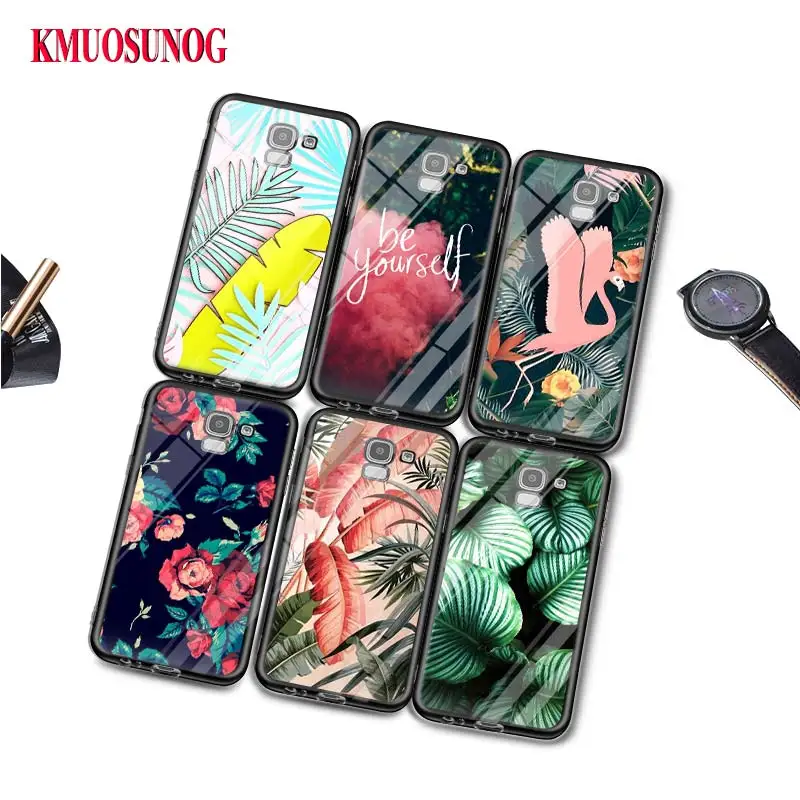 

Black Silicone Case Rose Flower Tree leaf for Samsung Galaxy j8 j7 j6 j5 j4 j3 Plus Prime 2018 2017 2016 Phone Bag Cover
