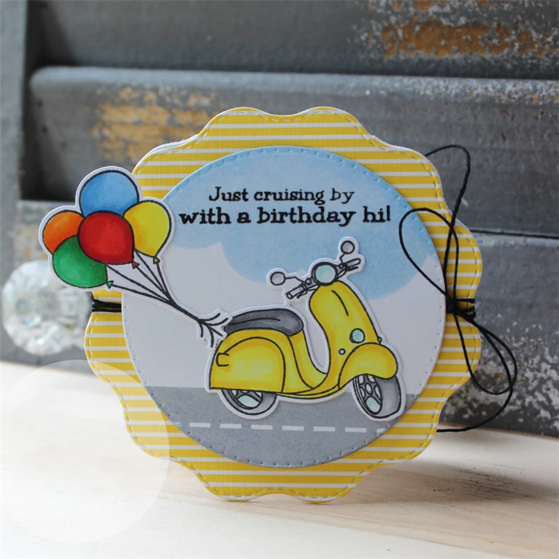 

GJCrafts Fun Car Metal Cutting Dies with Clear Stamps for Craft Dies Scrapbooking Card Album Stencil Cutting Dies New 2019