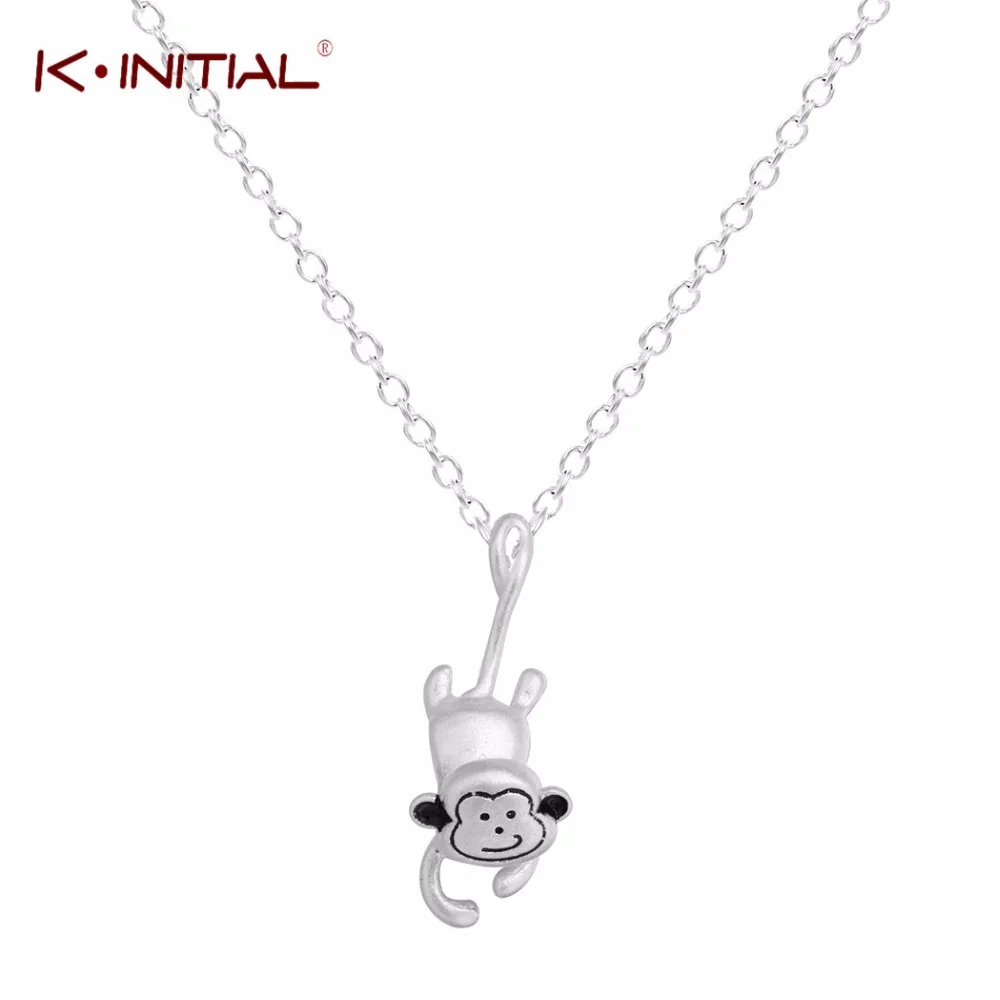 Kinitial Cute Animal Monkey Necklaces & Pendants 3D Stereoscopic