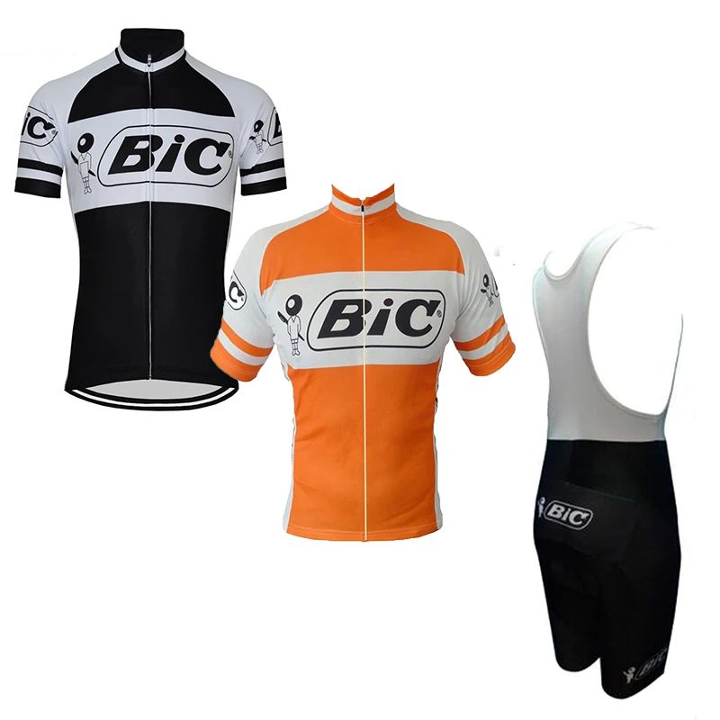 New Men Bic Cycling Jersey Set Black Retro Clothing Bike Wear Road Mountain Maillot Maxhonor 9D Gel Pad Bib Shorts Orange Cycle | Спорт и