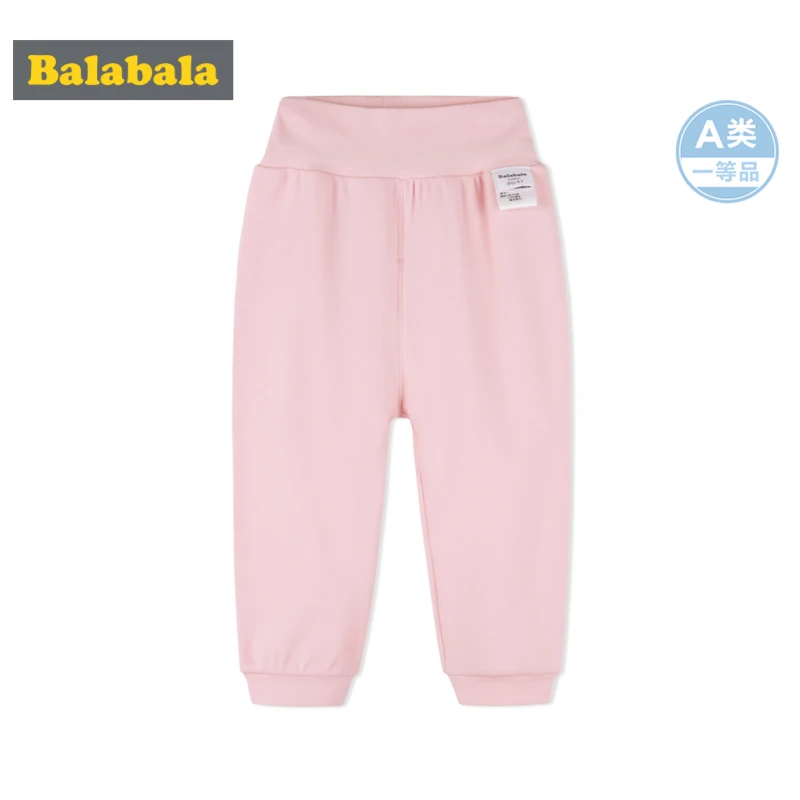 

Balabala Infant Baby Boy Baby Girl Soft Cotton High Waist Pull-on Pants PP Pants Ribbing at Waist and Hem for Newborn Babys