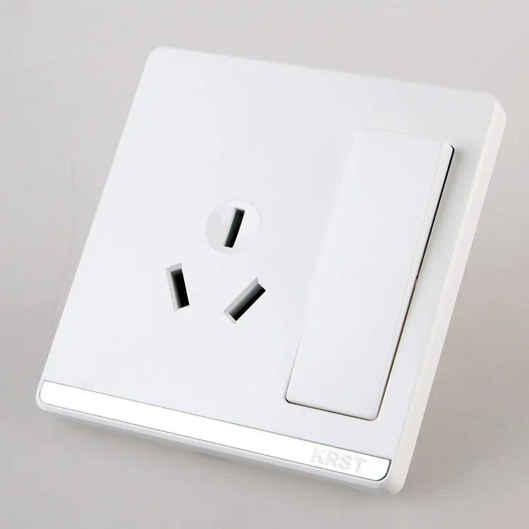 

Home Furnishing Wall Switch Socket, 86 Concealed Large Board Jade White, A Double-Control Three-Hole Switch Socket, 10A PC 220V