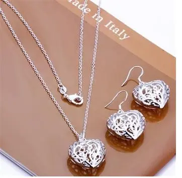 2013 Hot 925 Silver set Fashion Love Christmas Gift + Necklace And Earrings | Украшения и аксессуары