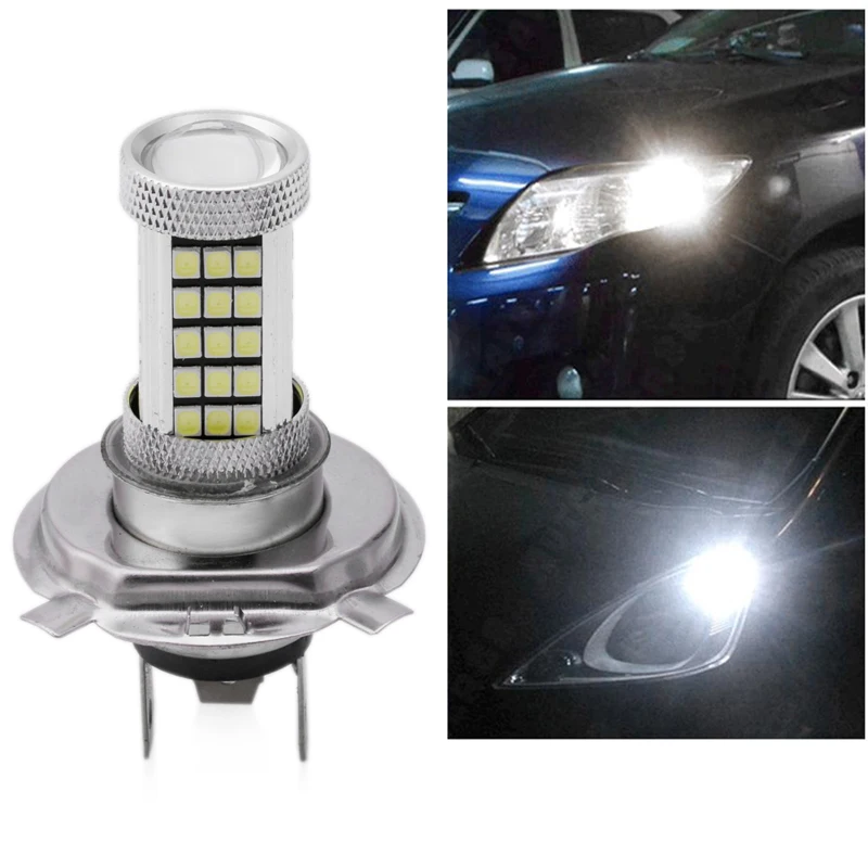 

DC 12V H4 2835 63 LED 6000K Car Projector Fog Driving Light Bulb White Car Light Source