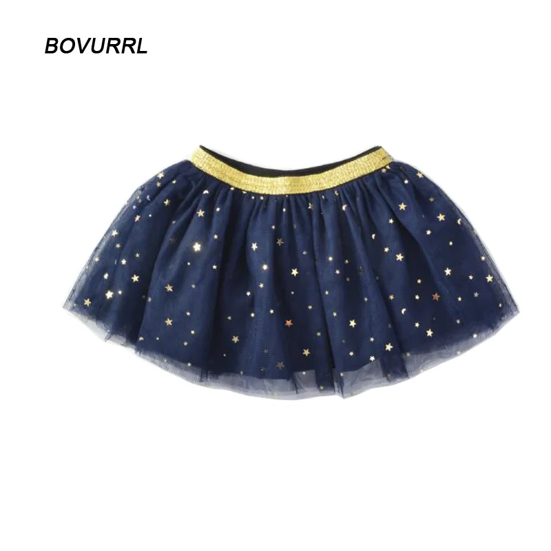 

Spring Autumn girls fluffy lace skirt flashing star children Pleated Princess Birthday Party Skirt Ball Gown Pretty skirt