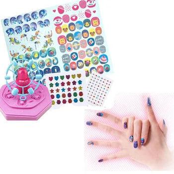 

72Pcs Children Kids Nail Art Beauty Patches Stickers Girl Design Toy Handmade Pretend Makeup Play Cosmetic Toy Set no box