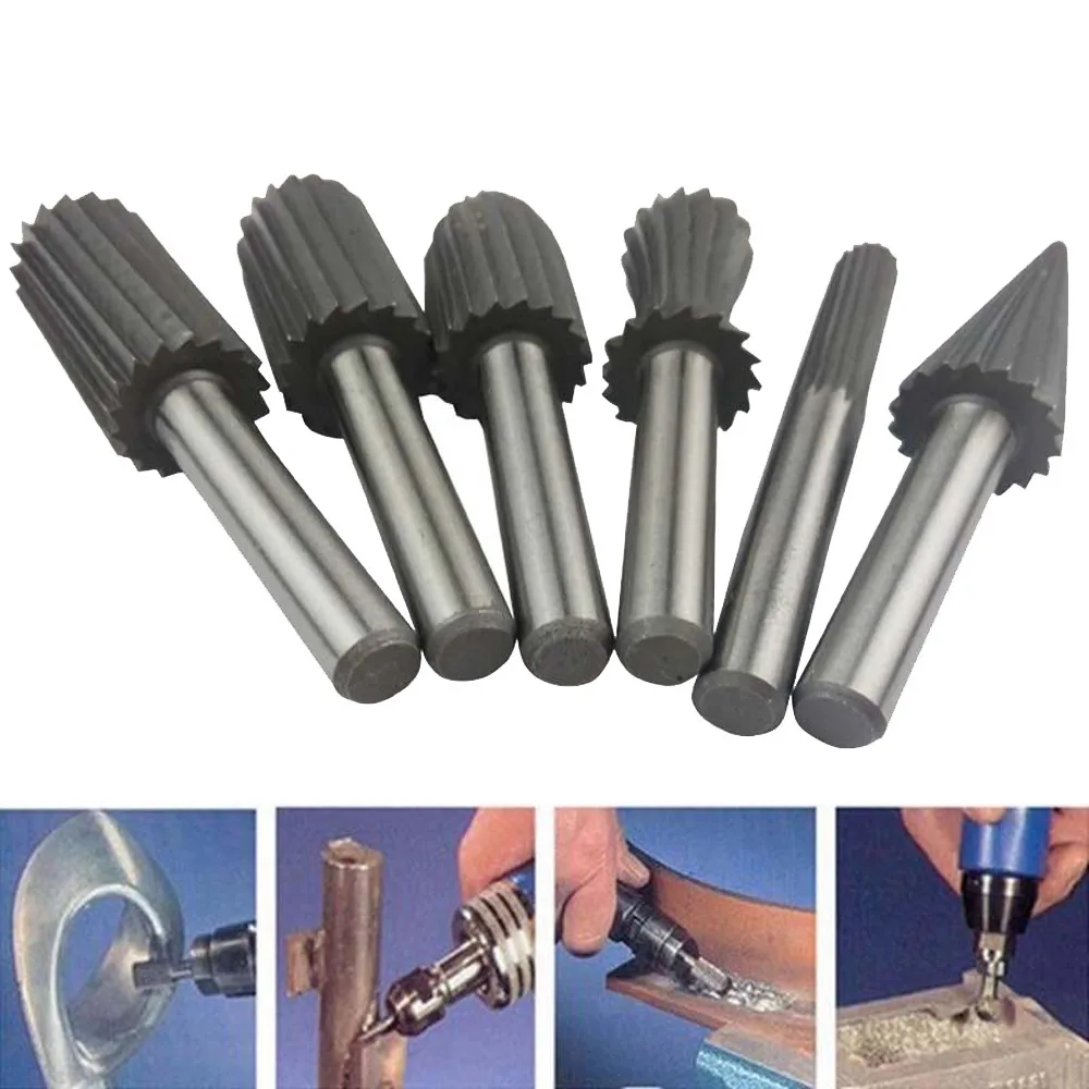 

2019 Hot Sale High Quality 6pcs Carbide Cutter Rotary Burr Set CNC Engraving Bit Rotary File Bur Burr Tool Dropshipping