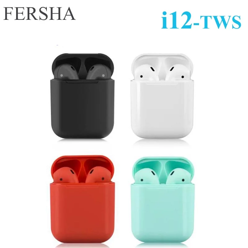 

FERSHA i12 Wireless bluetooth headset 4 color Built-in microphone Support a variety of mobile phones laptop 3D stereo headphones