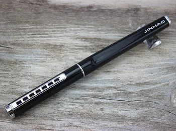 

Elegant Jinhao 699 Black Fountain Pen 0.38mm Nib with Push Tyle Ink Converter